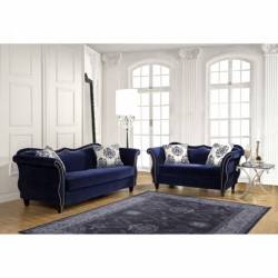 Zaffiro Royal Blue 2 Pc Set (Sofa + Love Seat)